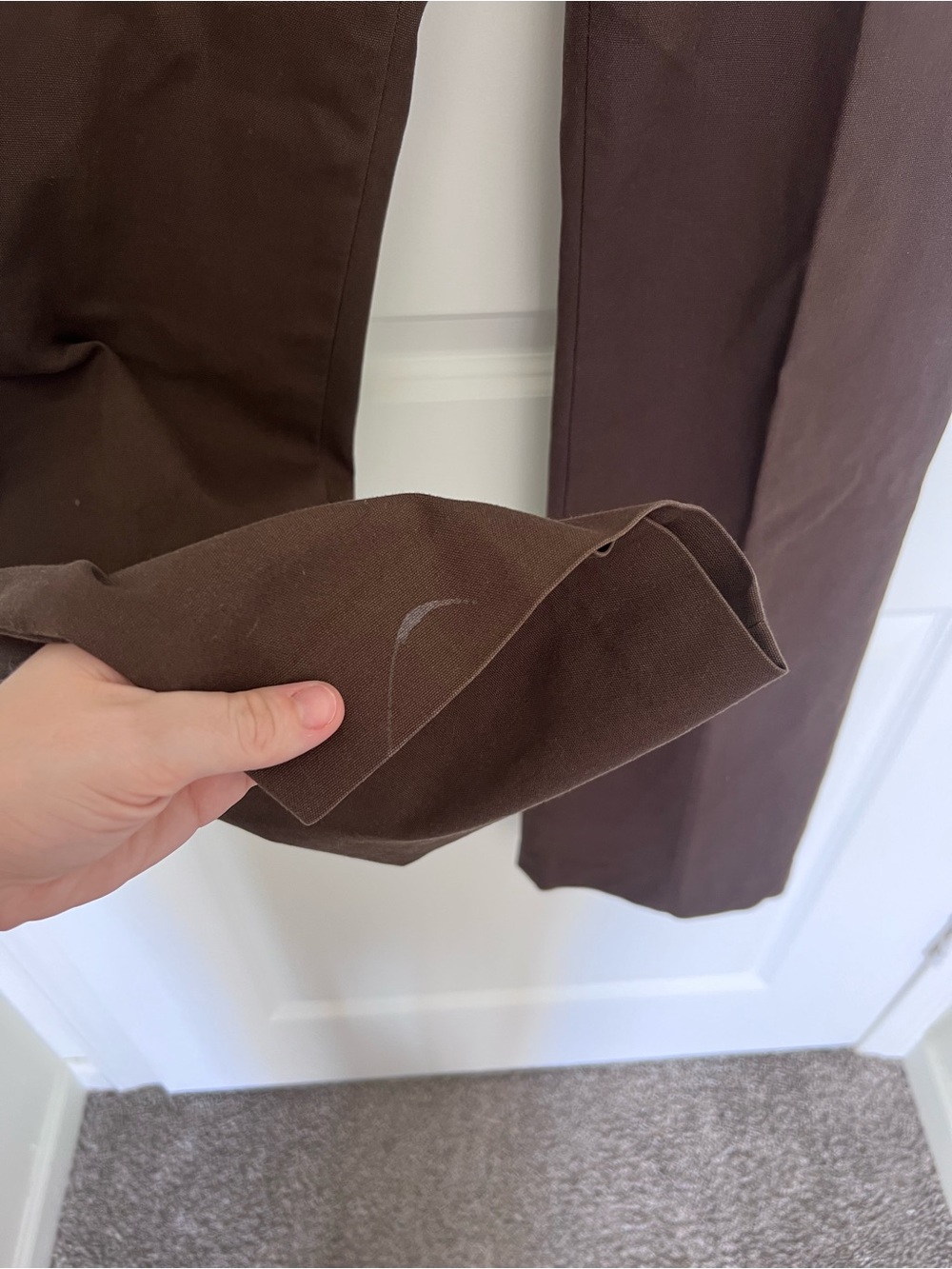 Banana Republic Chocolate Brown Straight Leg Trousers - Picture 5 of 7